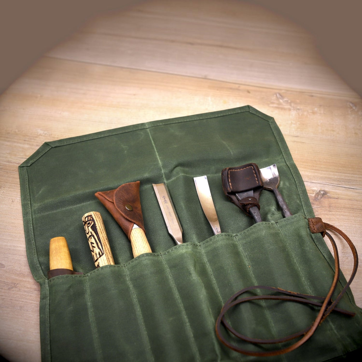 Oilskin-Werkzeugrolle