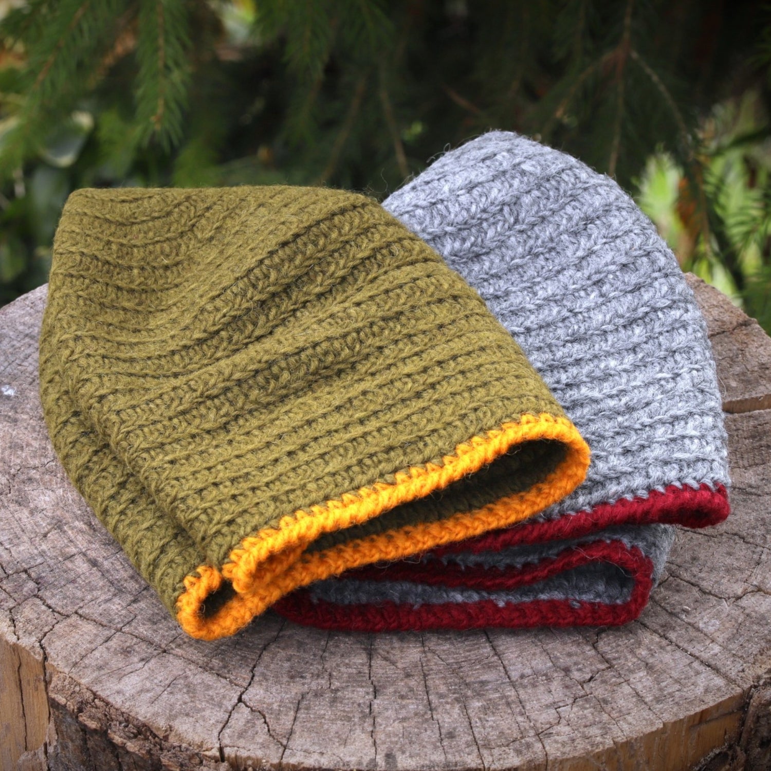 Handgemachte Wollmütze