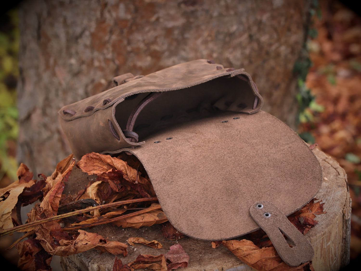 Gürtel-Ledertasche (Riemennaht)