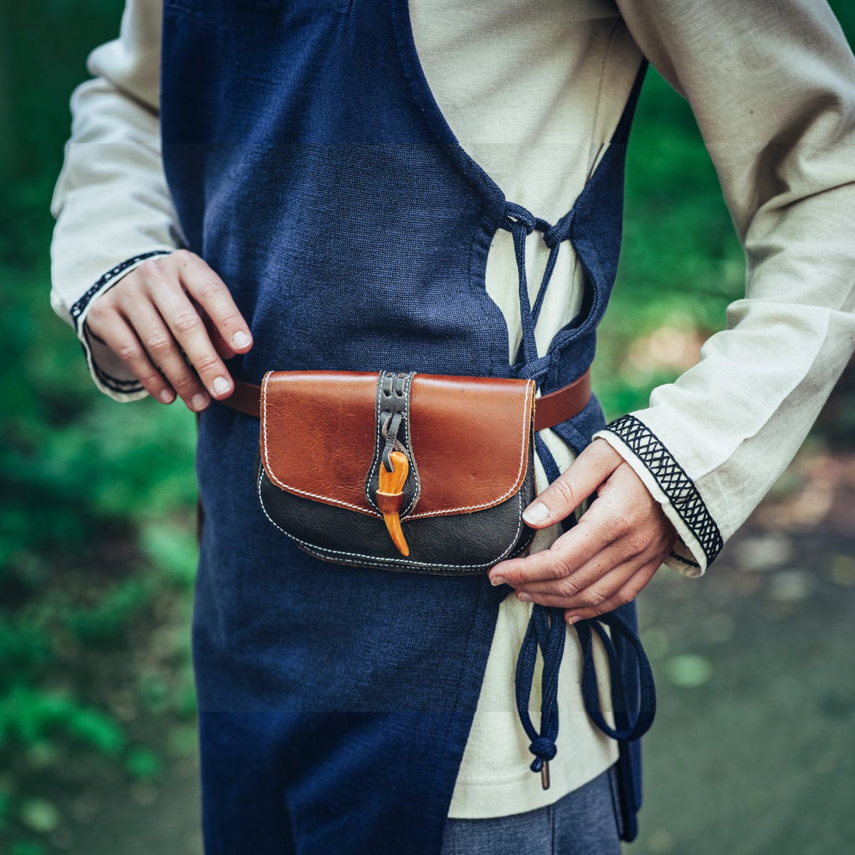 Leder-Gürteltasche „Adalar“ – Braun