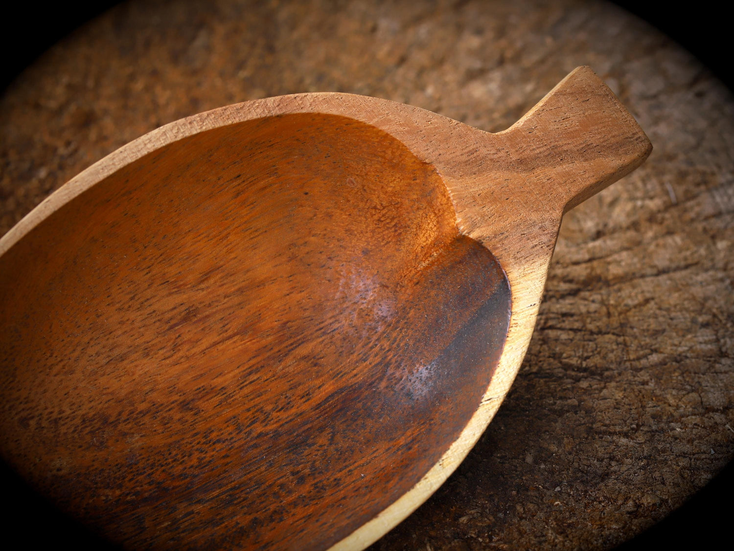 hand-carved wooden bowl