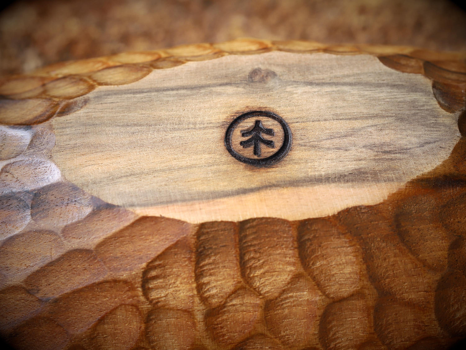 hand-carved wooden bowl
