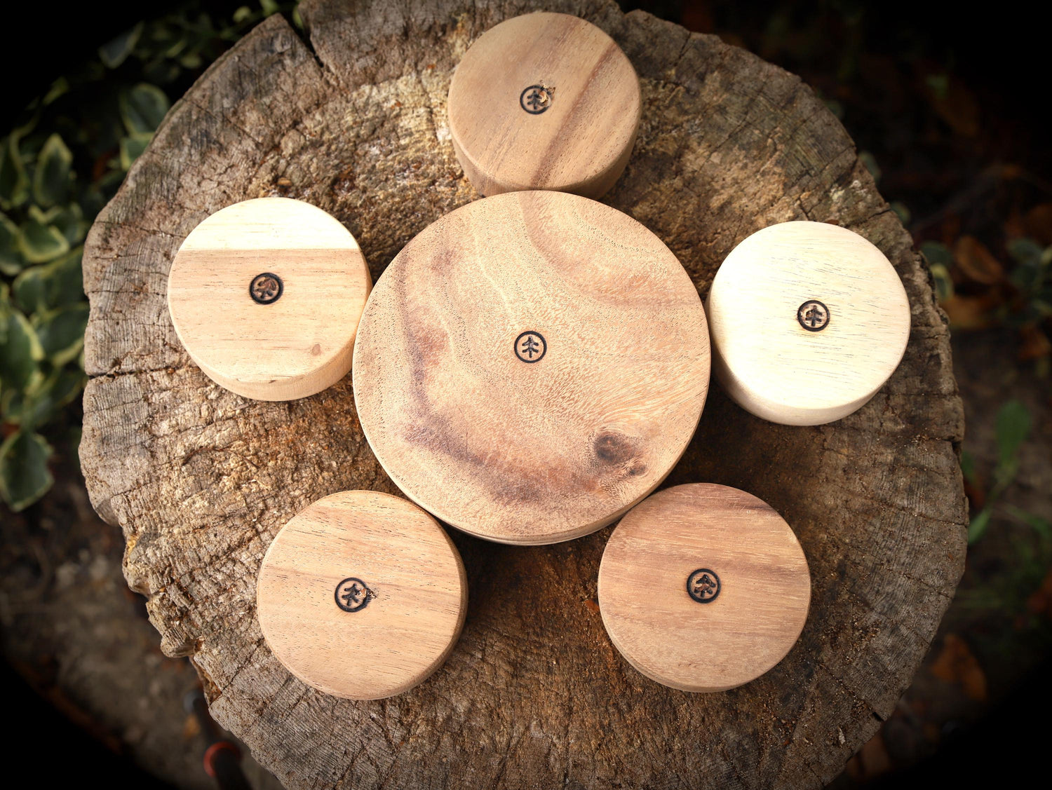 6tlg. handgefertigtes Holzschüsselset