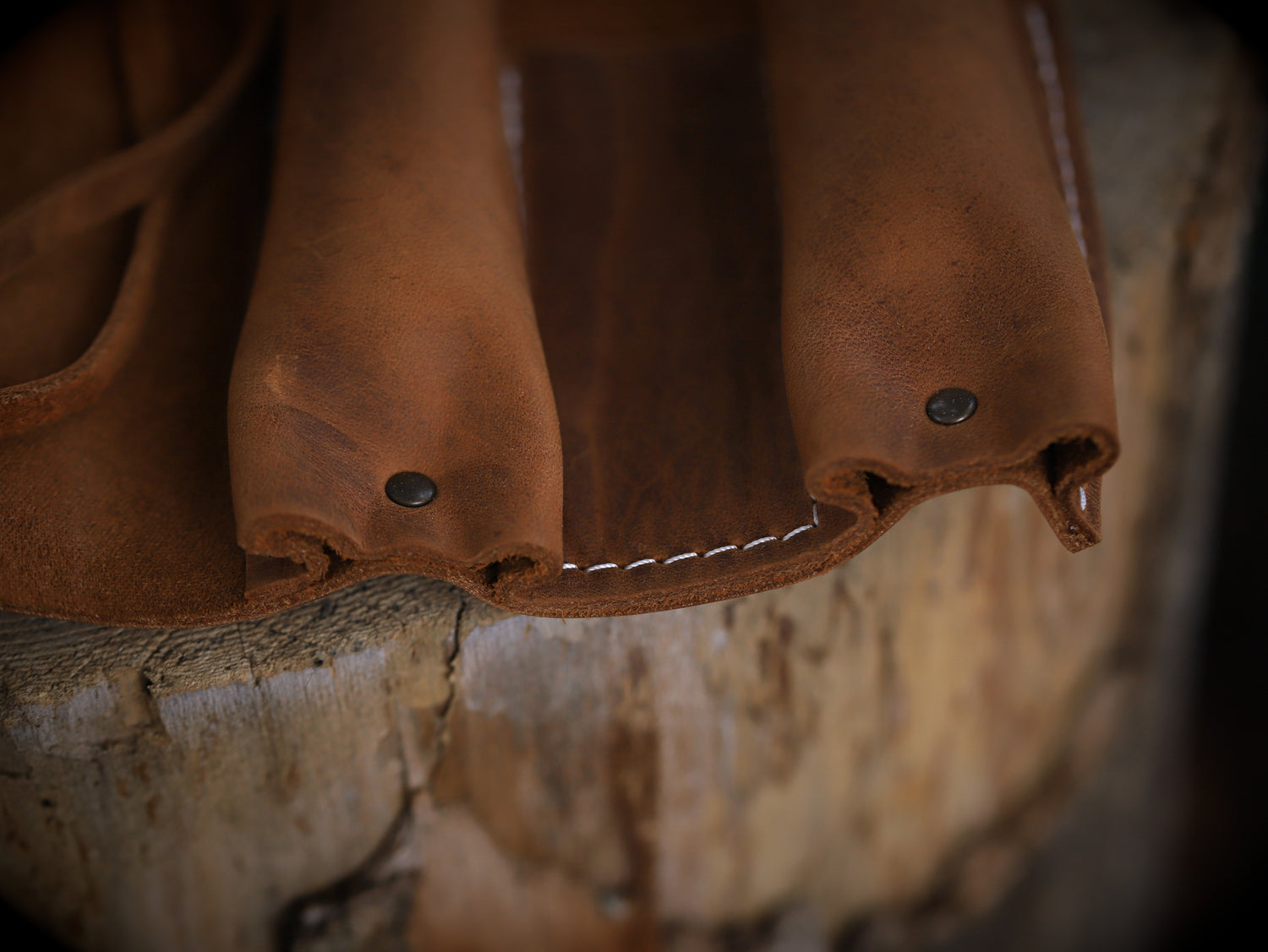 Leder-Werkzeugrolle „Crazy Horse“ | Handgefertigte Rolltasche