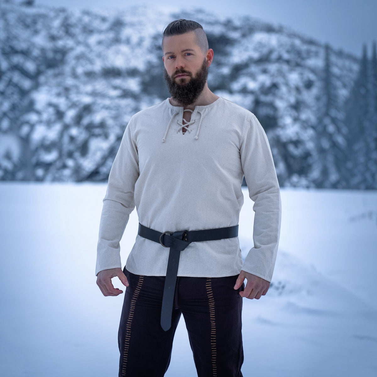 Leder-Ringgürtel „Arion“ – Schwarz