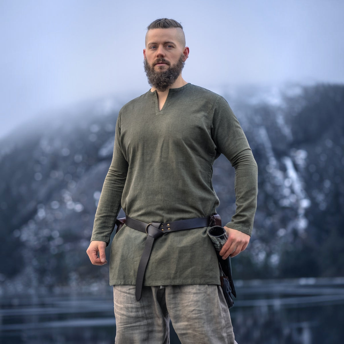 Leder-Ringgürtel „Arion“ – Schwarz