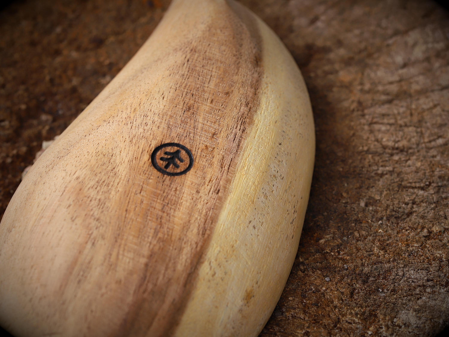 hand-carved wooden bowl