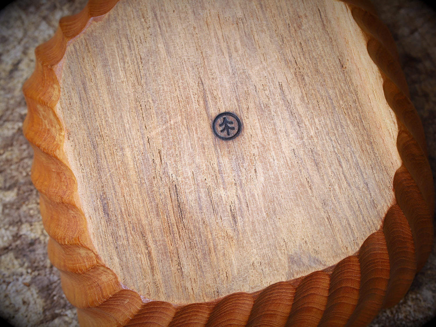 large hand-carved wooden bowl