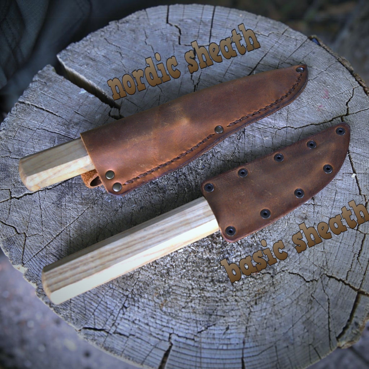 Yakut-Messer mit flachen Eschengriff