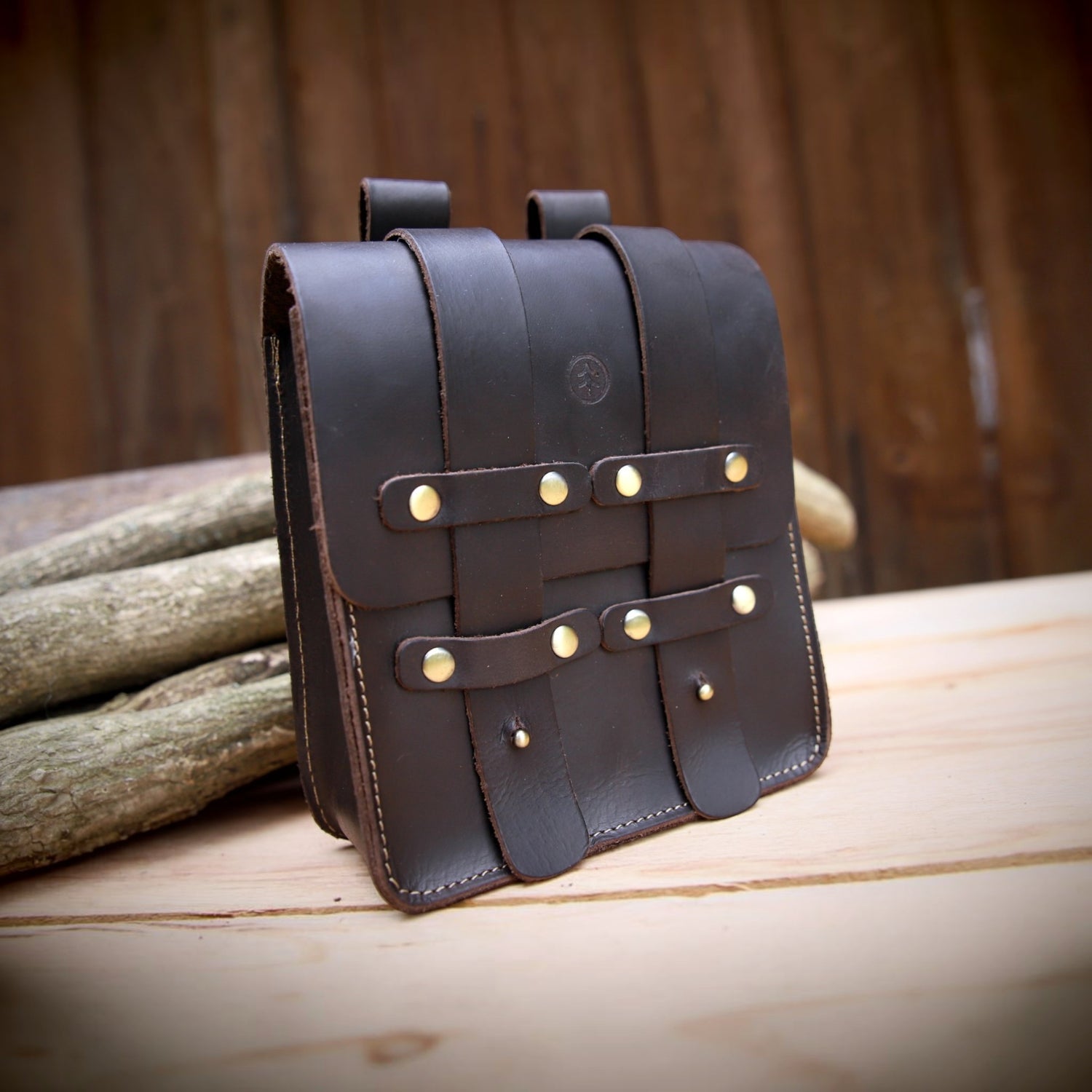 Crazy-Horse-Leder Gürteltasche „Waldläufer“