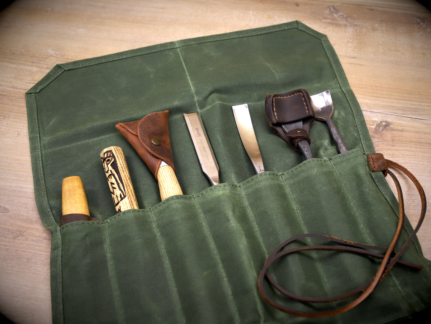 Oilskin-Canvas Werkzeugtasche