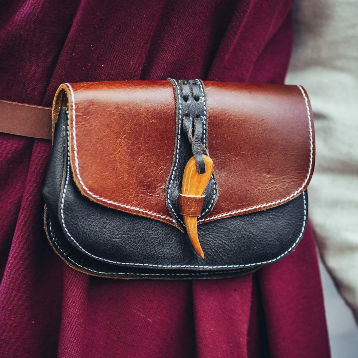 Leder-Gürteltasche „Adalar“ – Braun