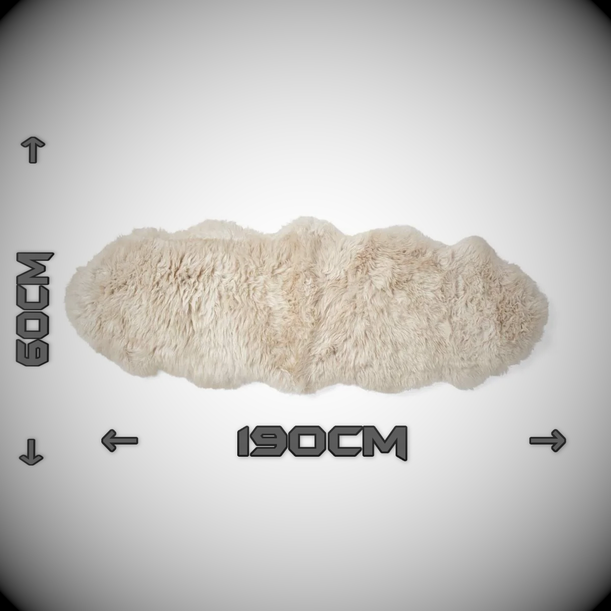 XXL sheepskin, flamed, very soft