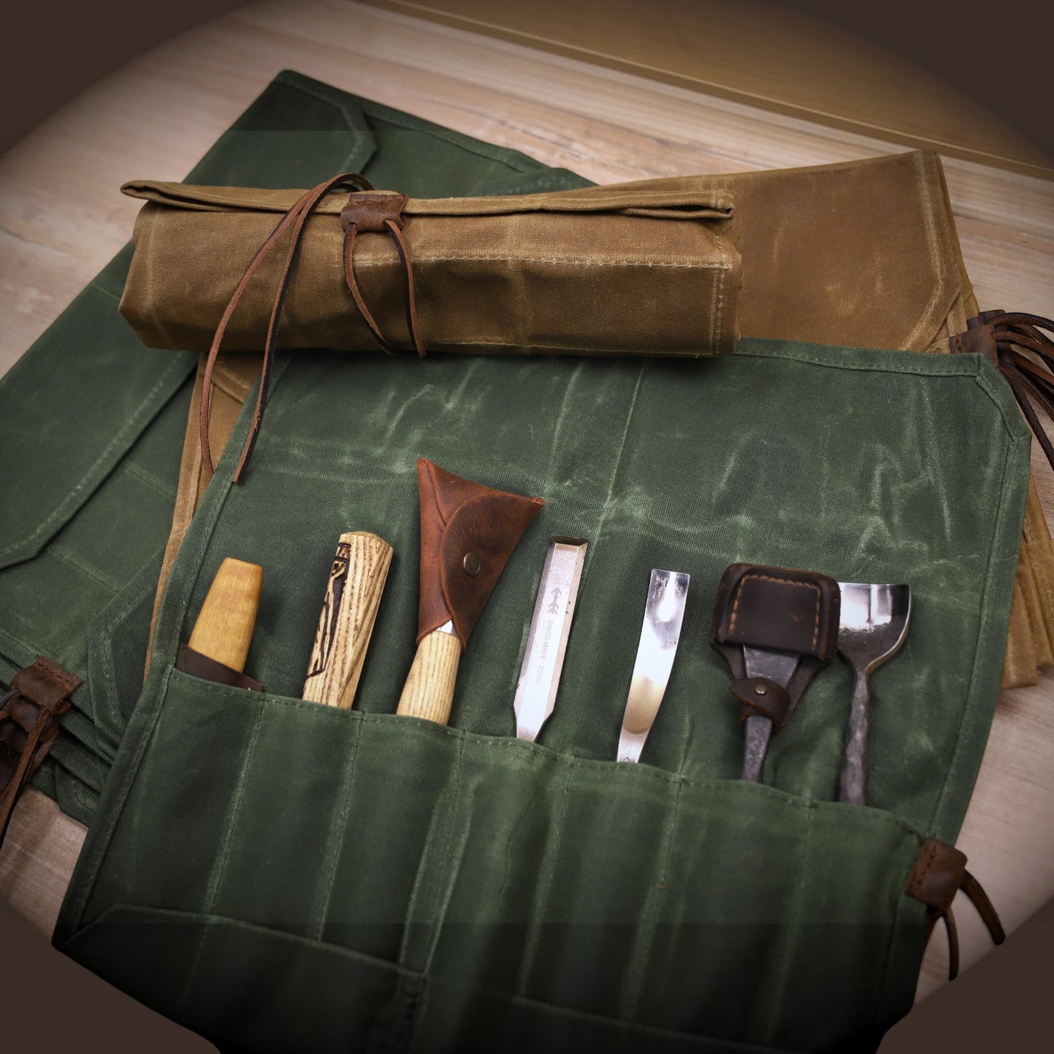 Oilskin-Werkzeugrolle