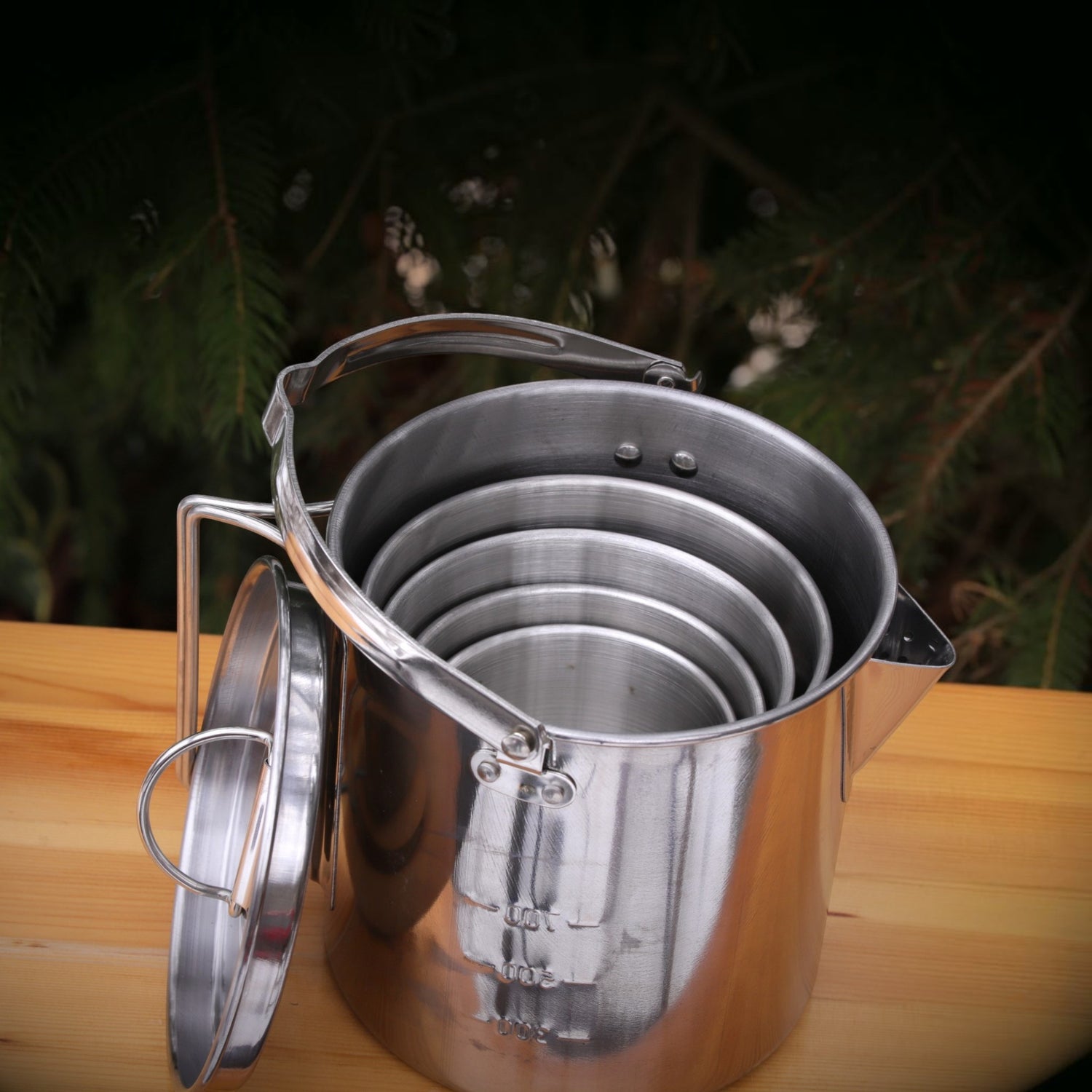 Edelstahl-Becher & Kochtopf-Set