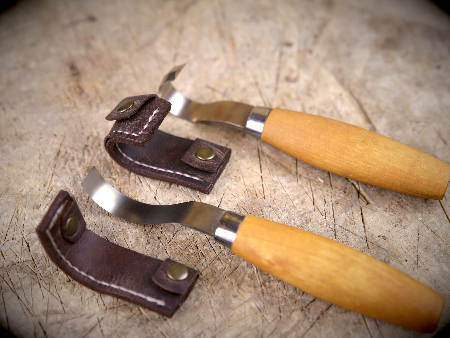 Lederscheiden für Löffelmesser (passt für Mora 162 / 163 / 164)