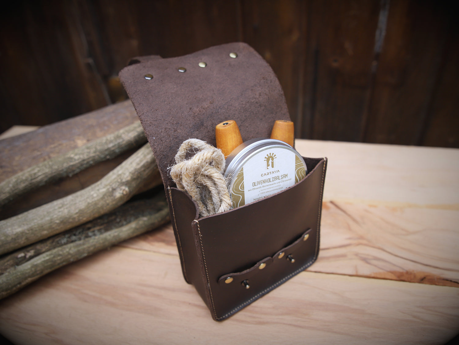 Gürteltasche aus Leder (groß)