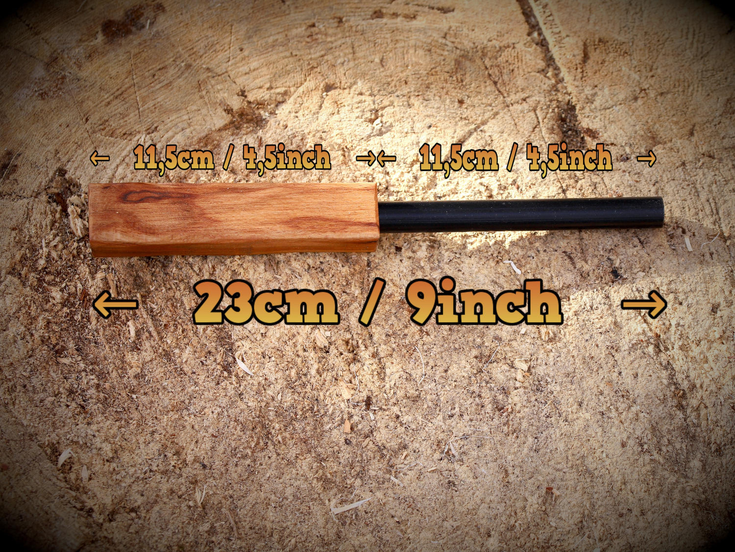XXXL fire steel with beechwood handle