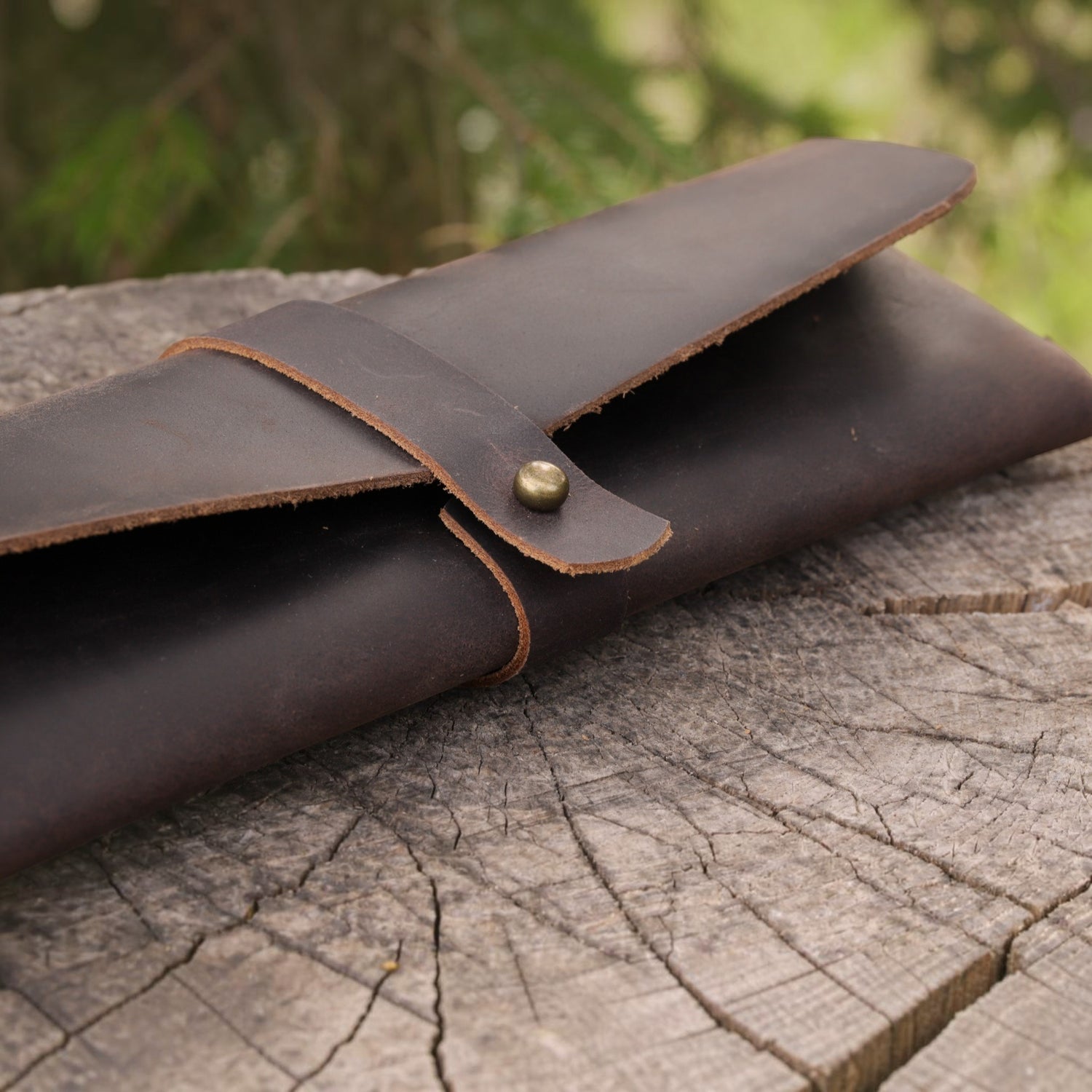 Nahtloses Lederetui für Outdoor & Bushcraft (M, L, XL) – Silent Bushcraft