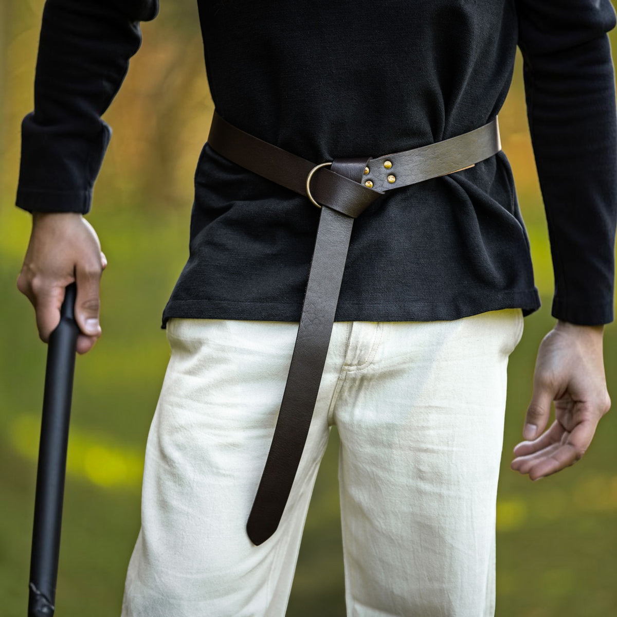 Leder-Ringgürtel „Arion“ – Dunkelbraun