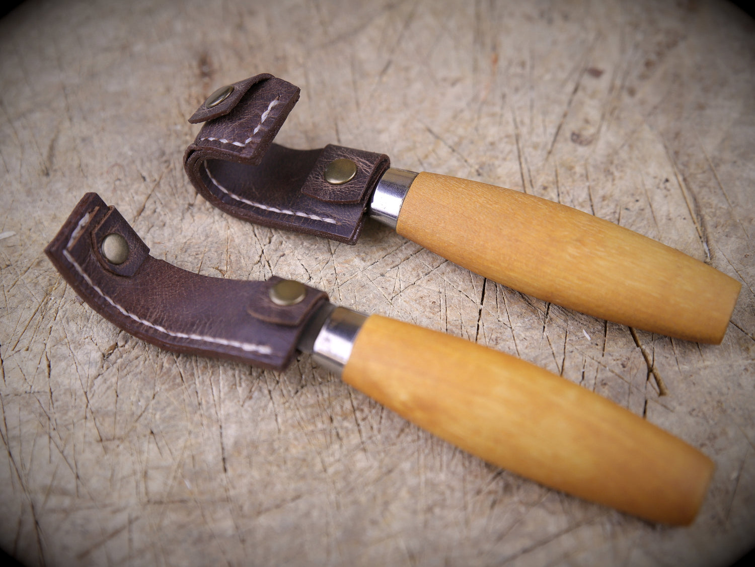 Lederscheiden für Löffelmesser (passt für Mora 162 / 163 / 164)