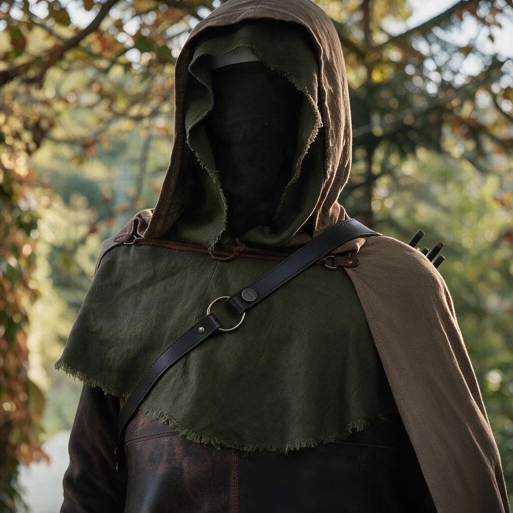 Halbrunder Lederköcher „Dúnedain“ mit Lamellen
