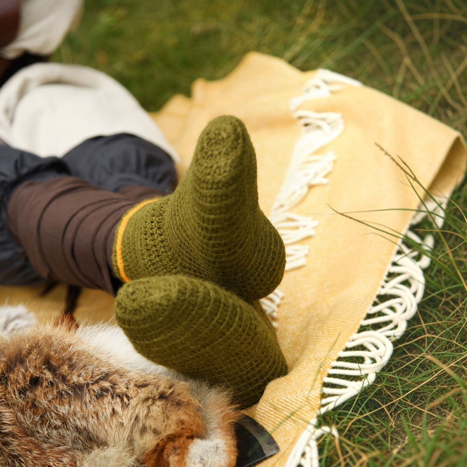 Handgemachte Wollsocken